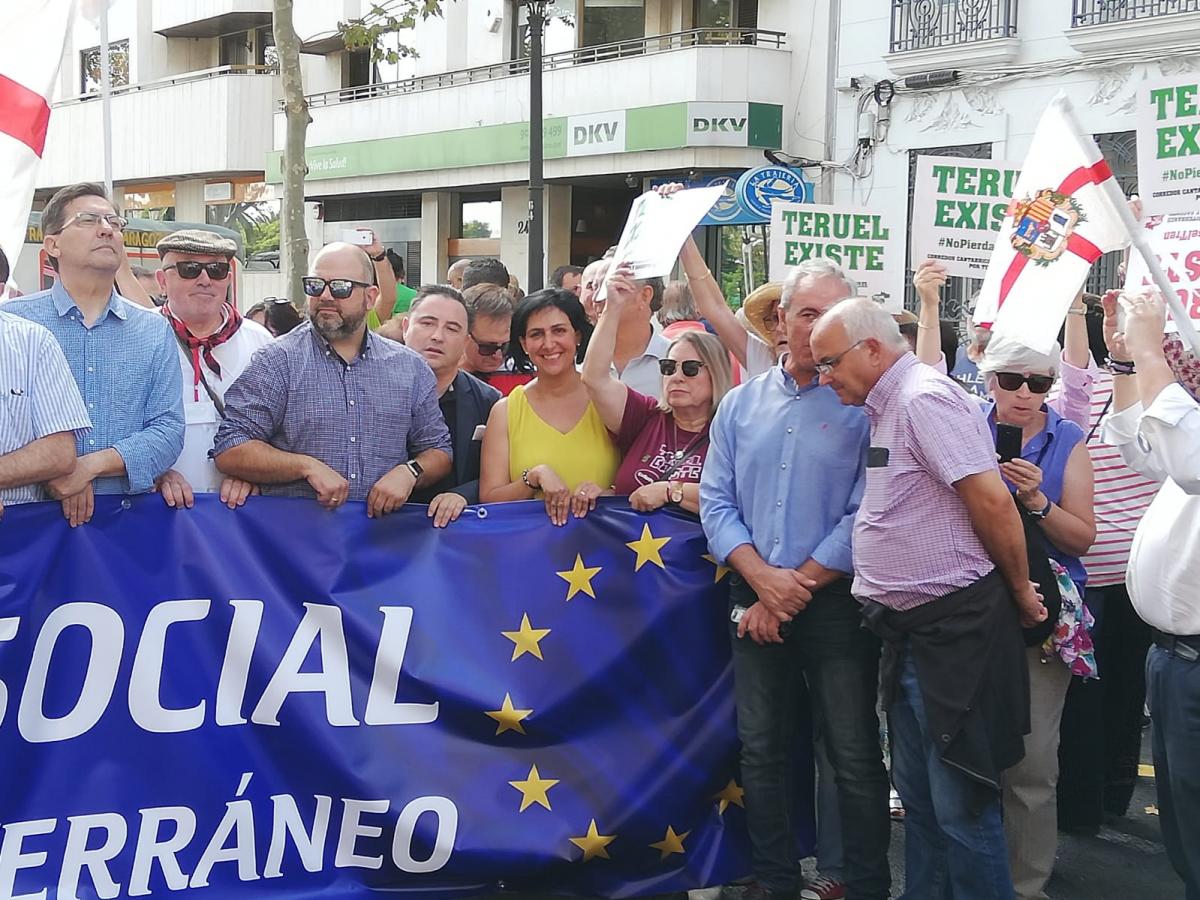 Manifestacin del 7 de octubre en Valencia a favor del corredor ferroviario Cantbrico-Mediterrneo
