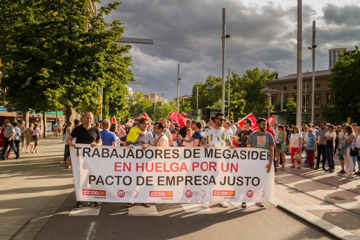 Manifestacin de Megasider en Zaragoza