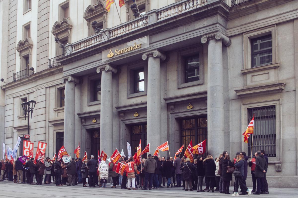 Concentracin frente al Banco Santander