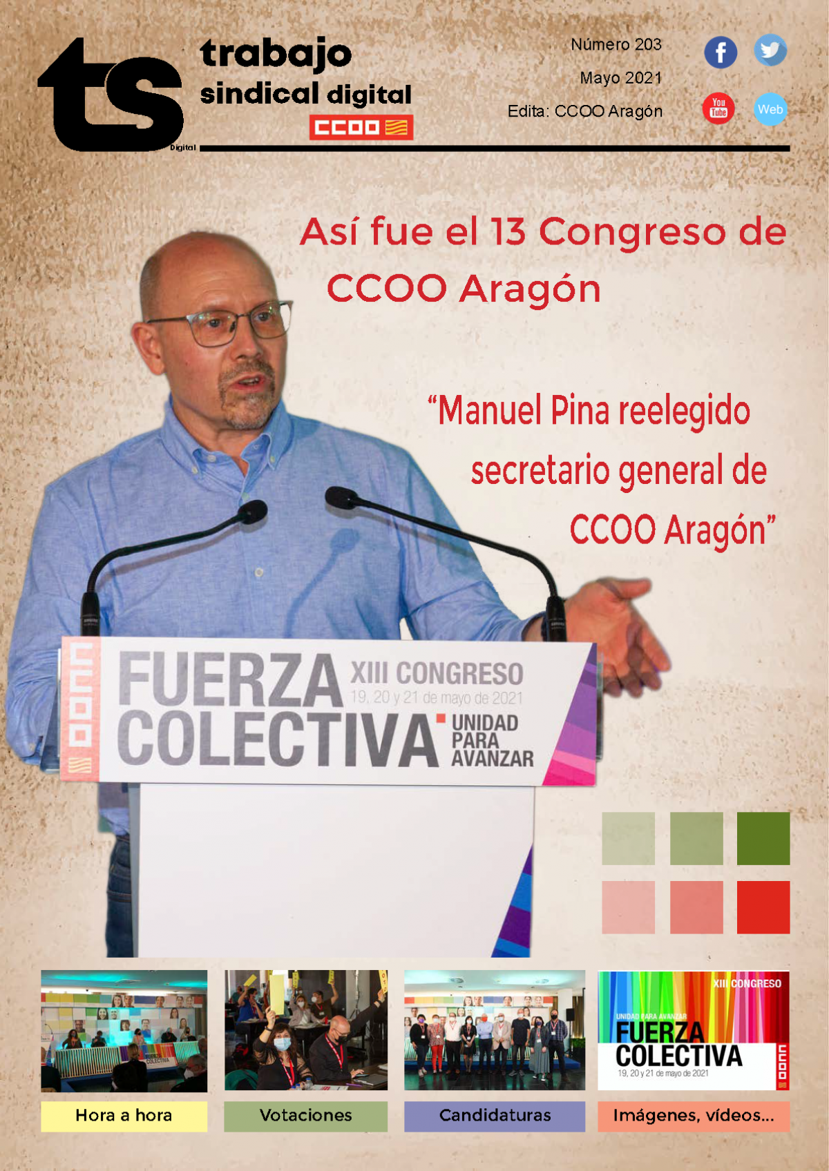 Trabajo Sindical digital 203. Especial 13 Congreso CCOO Aragn.